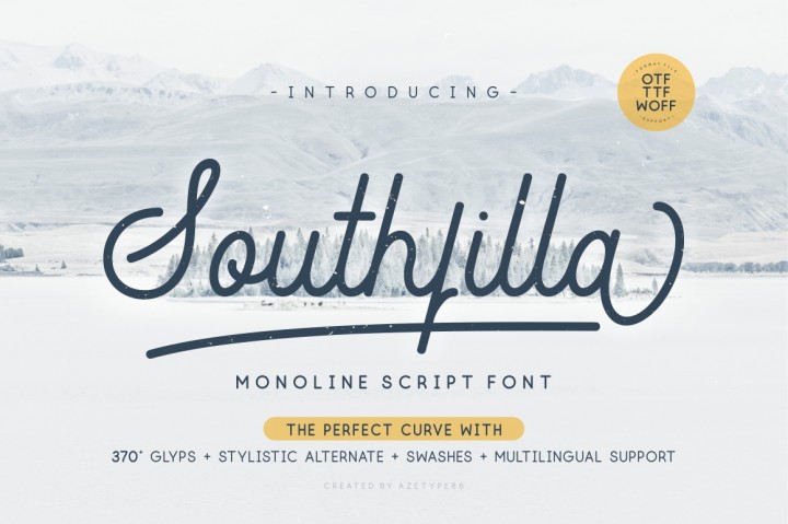 Southfilla Monoline Script Font