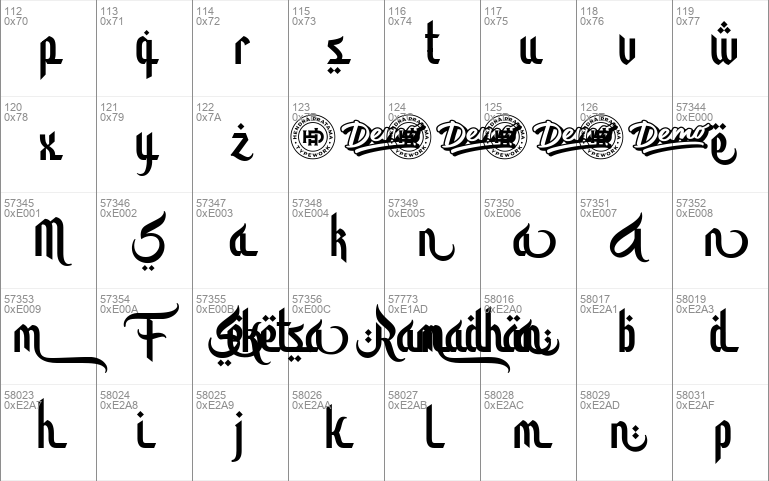  Sketsa  Ramadhan Alternates Windows font free for Personal