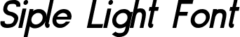 Siple Light Font