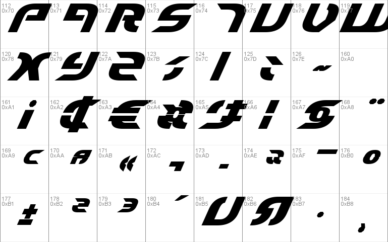 Starfighter Cadet Bold Italic