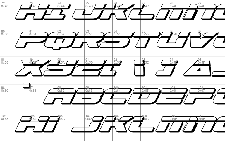 Speed Phreak 3D Italic