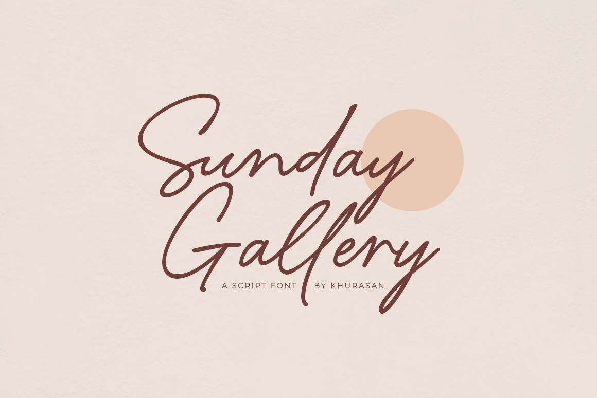 Sunday Gallery Windows font - free for Personal