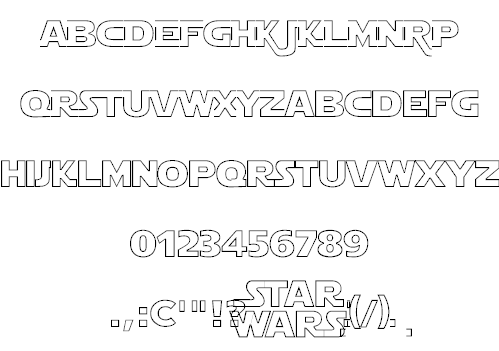star wars font microsoft word
