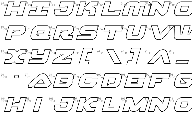 Skyhawk Outline Italic