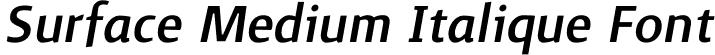 Surface Medium Italique Font