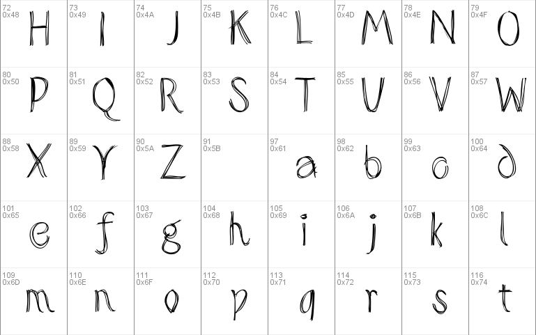 Sketched Alphabet