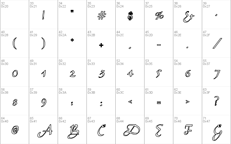 Sahara-Normal Hollow Font