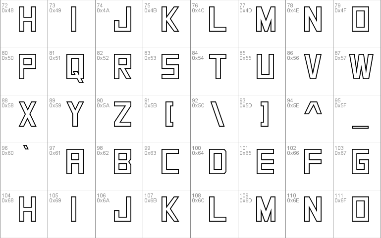 SquareFont Outline