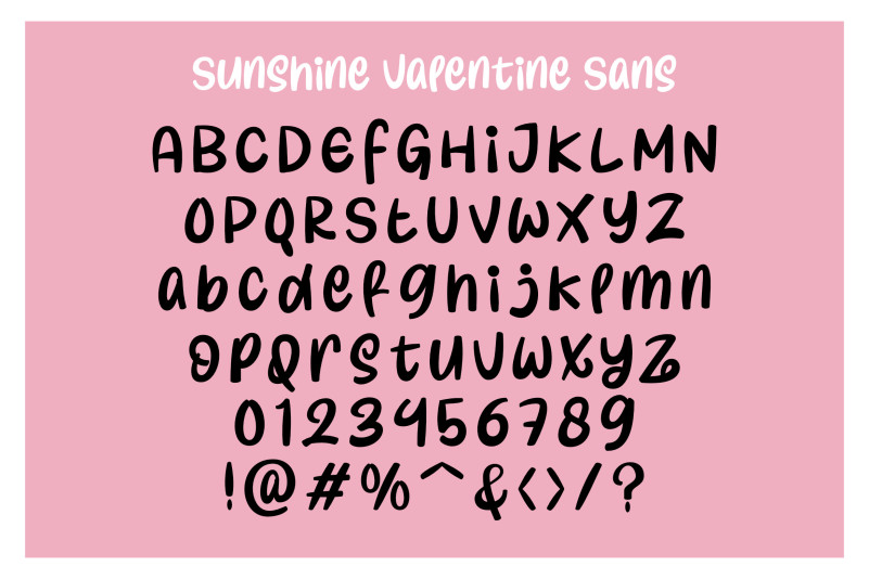 Sunshine Valentine Script