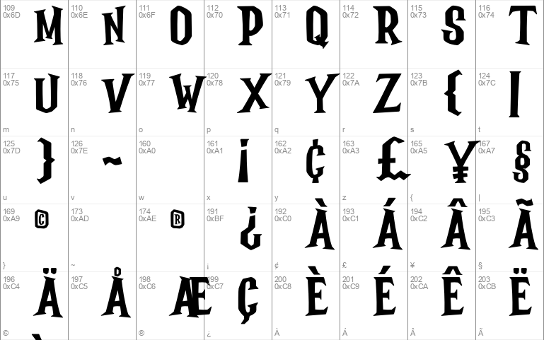 Spookyman Windows font - free for Personal