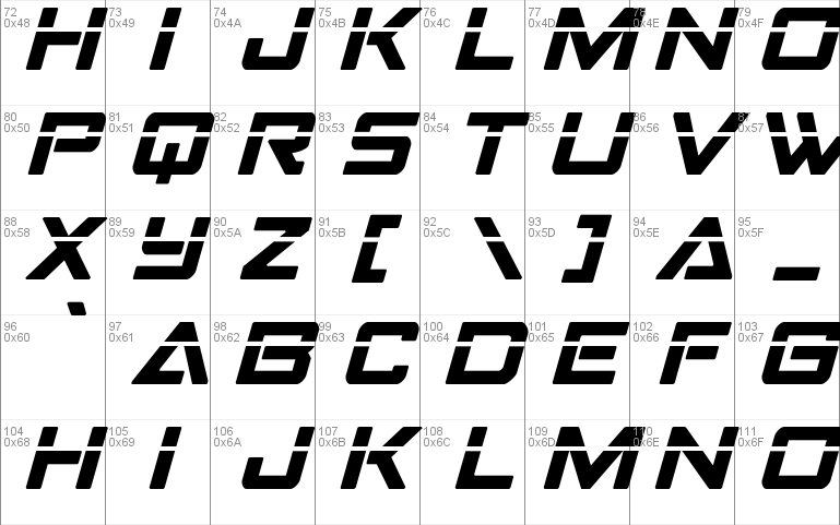 Strike Fighter Windows font - free for Personal