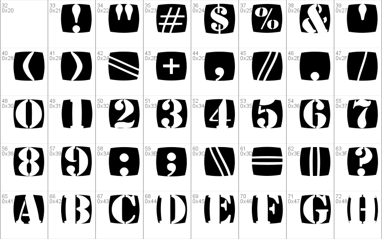 StencilStamps Font