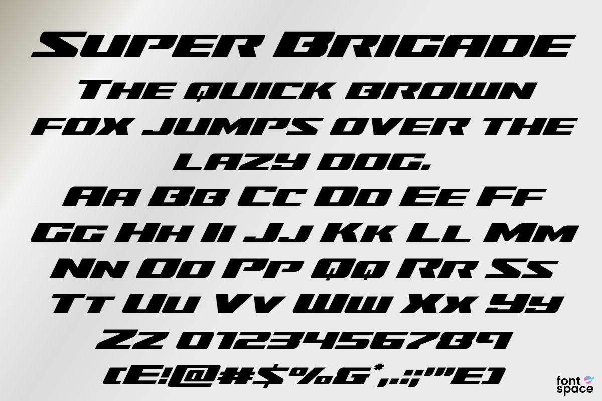 Super Brigade Windows font - free for Personal