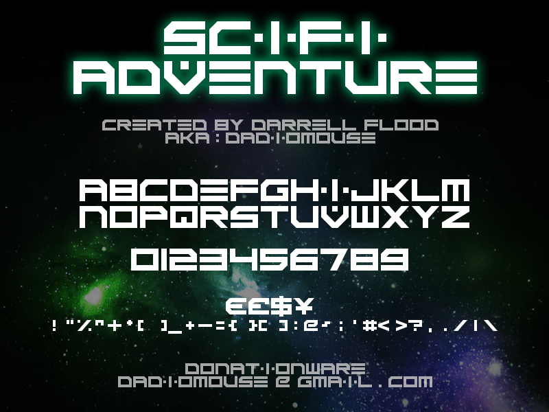 Scifi Adventure Font Free For Personal Commercial