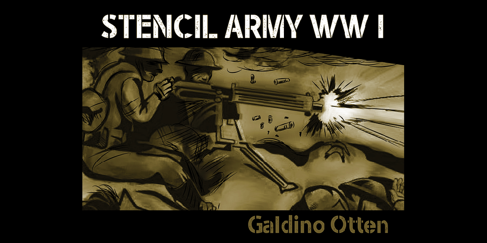 Stencil Army WW I
