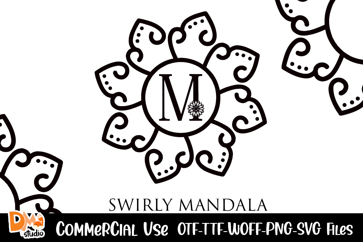 Swirly Mandala Monogram
