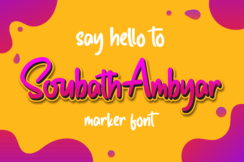 Soubath Ambyar Windows font - free for Personal