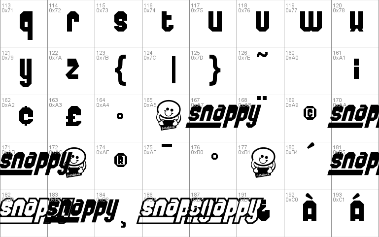 Snappy Font