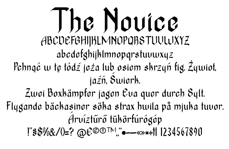 TheNovice Font