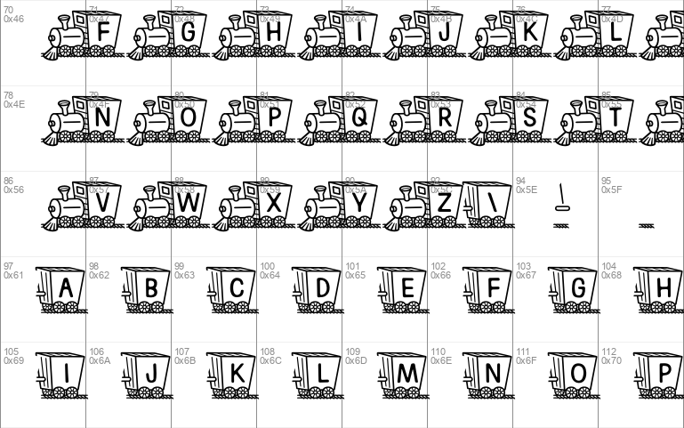 Train Letters Demo