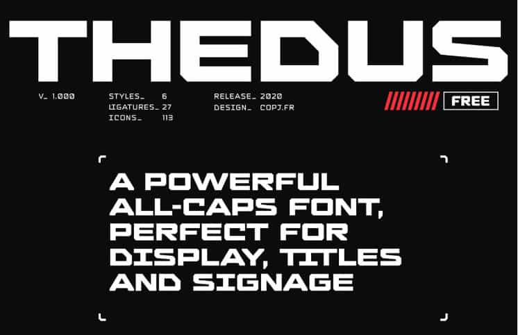 Thedus Windows font - free for Personal