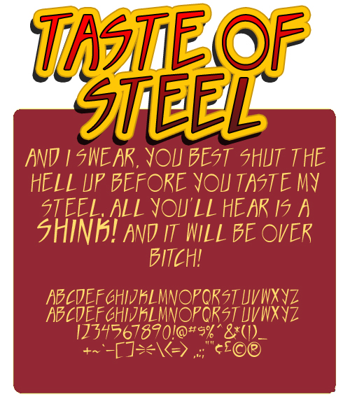 Taste of steel