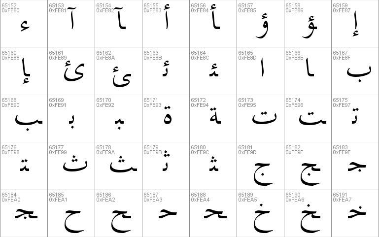 download arabic fonts for windows 10