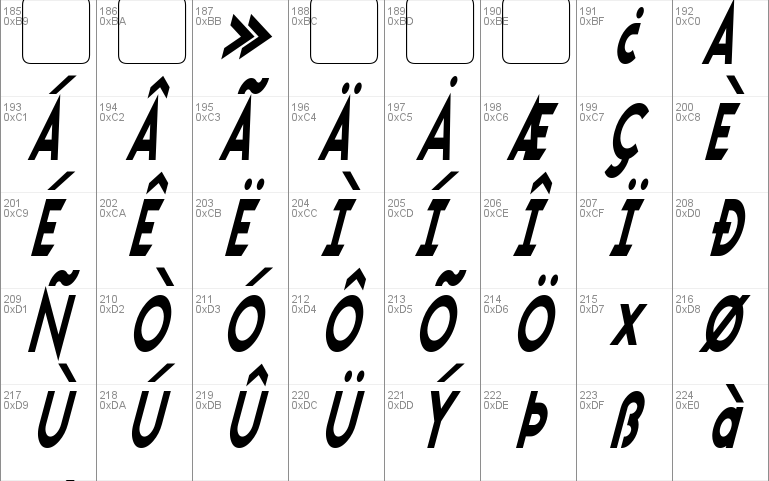 Transmetals Condensed Italic Font