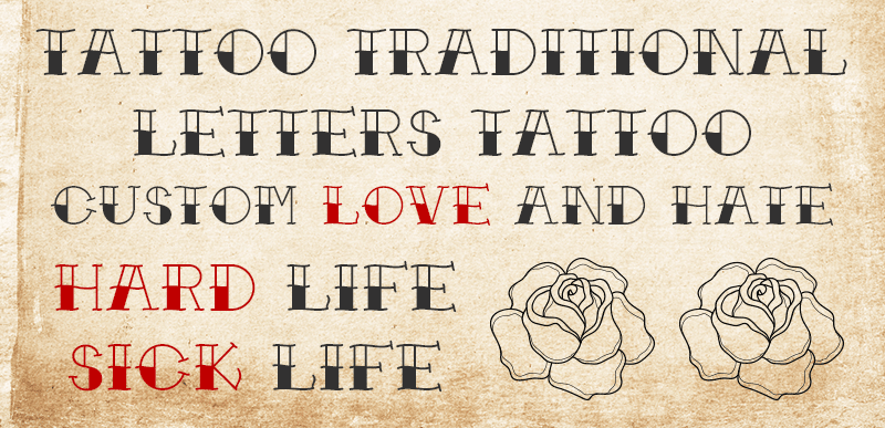 Traditional-Tattoo font - free for Personal