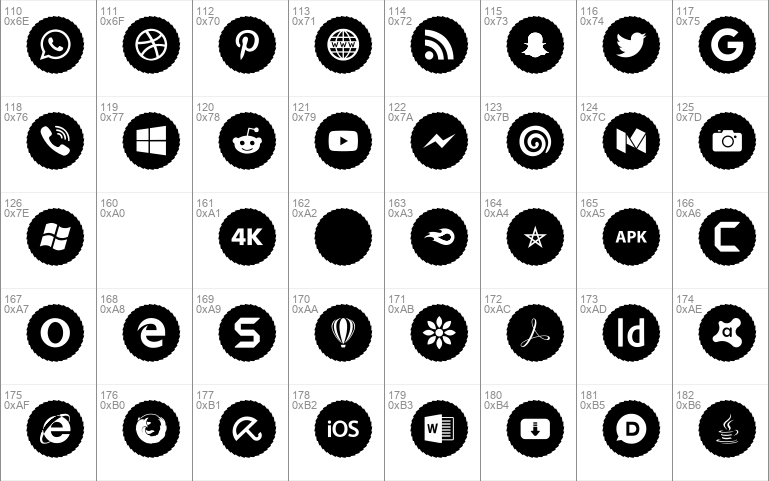 Type Icons Color 2019