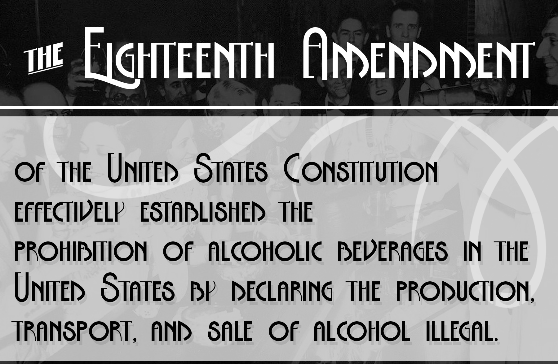 The Eighteenth Amendment Bold