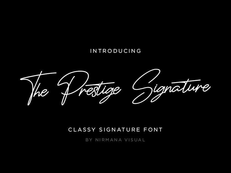 The Prestige Signature handwritten