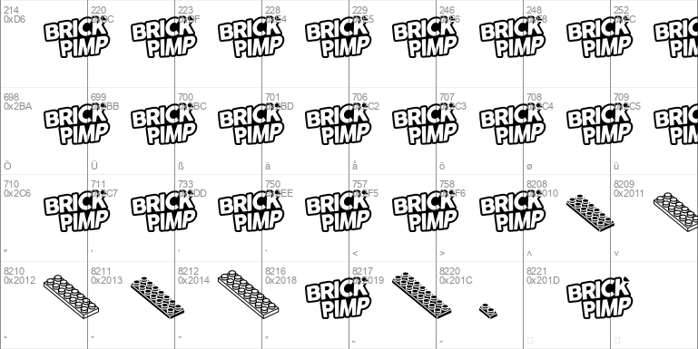 The One & Only BRICK Font b