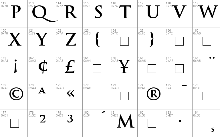 trajan typeface