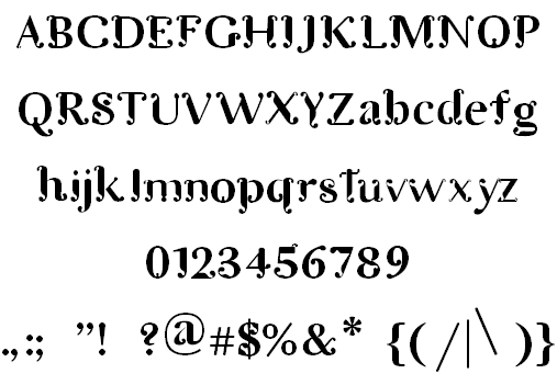 TheGanesha Windows font - free for Personal