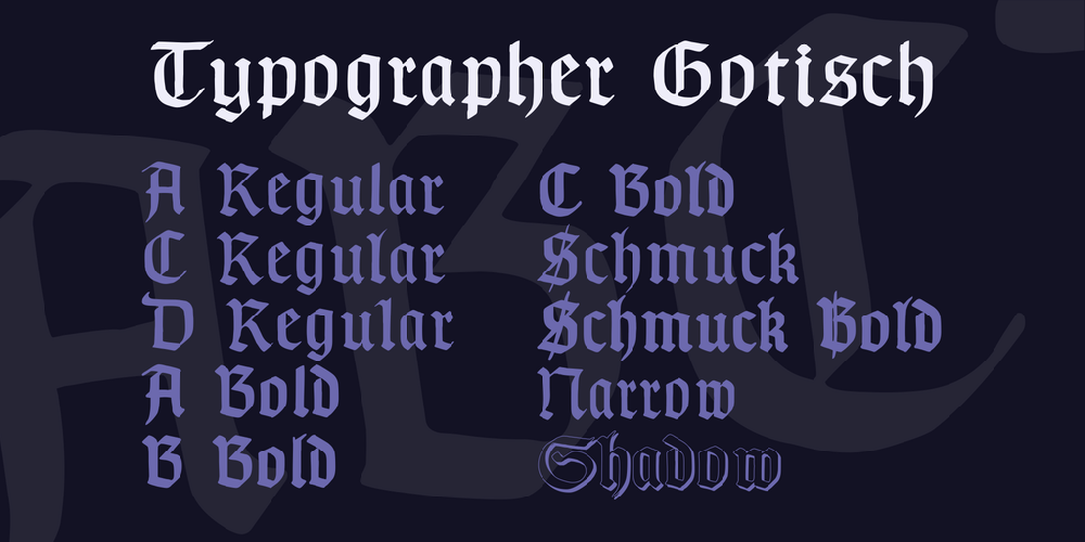Typographer Gotisch