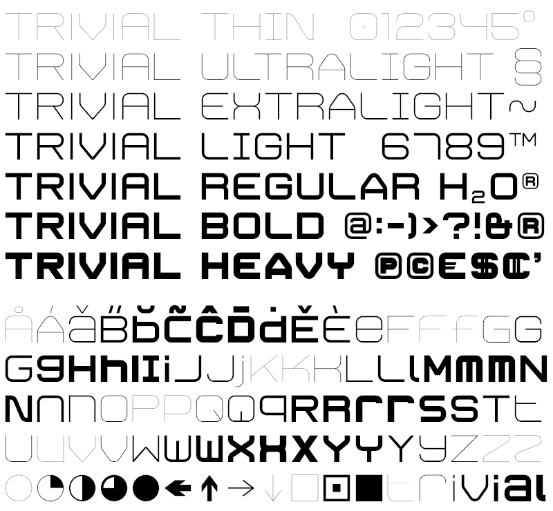 Trivial Thin Font