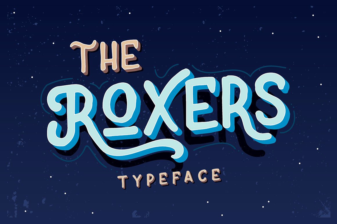 Roxers Rough Typeface