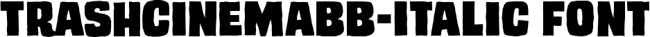 TrashCinemaBB-Italic Font