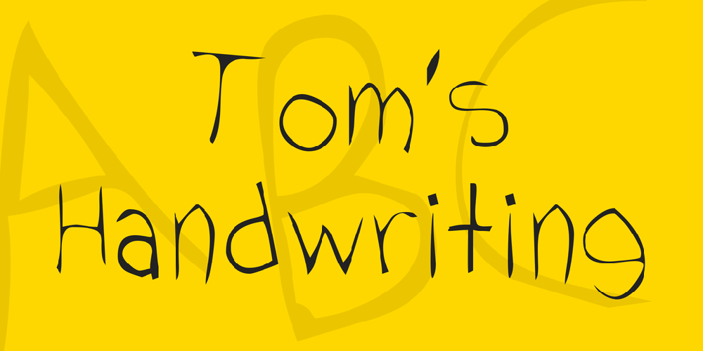 Tom's Handwriting