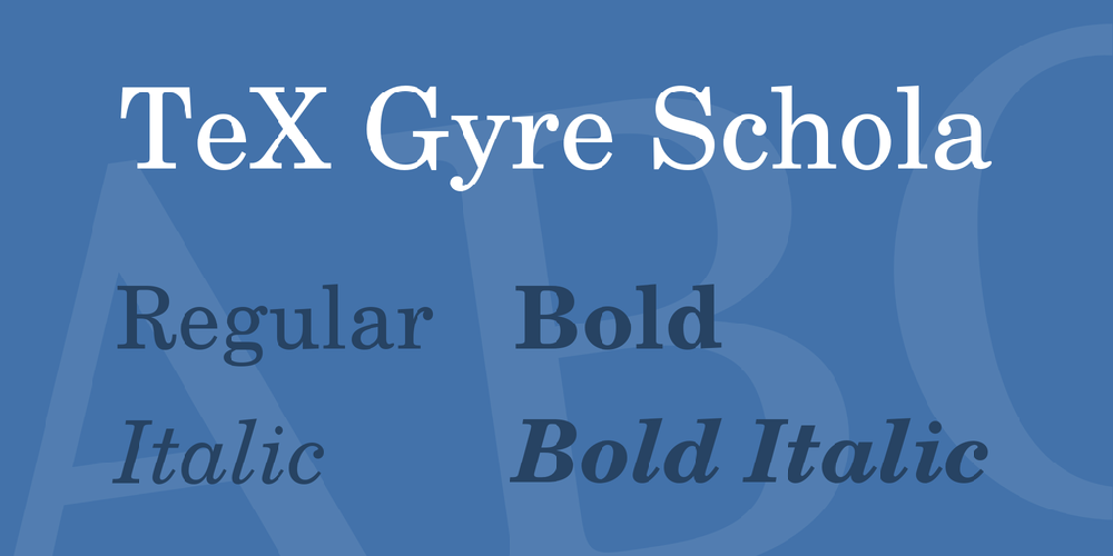 TeX Gyre Schola