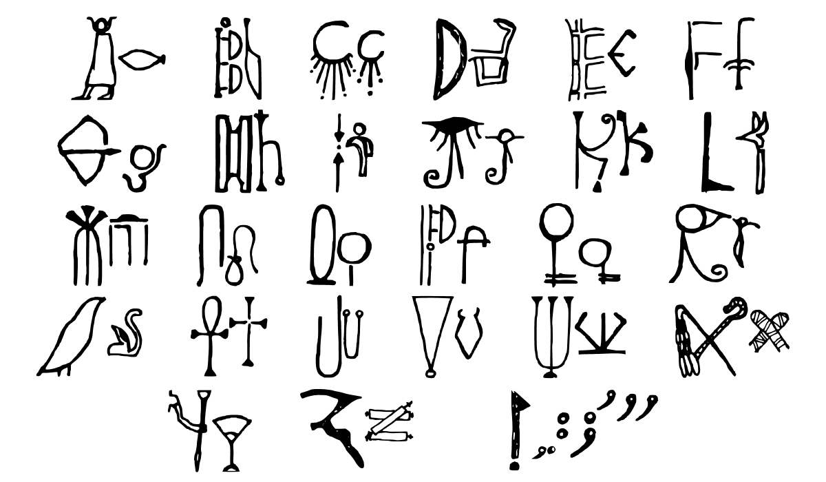 egyptian typeface typography art
