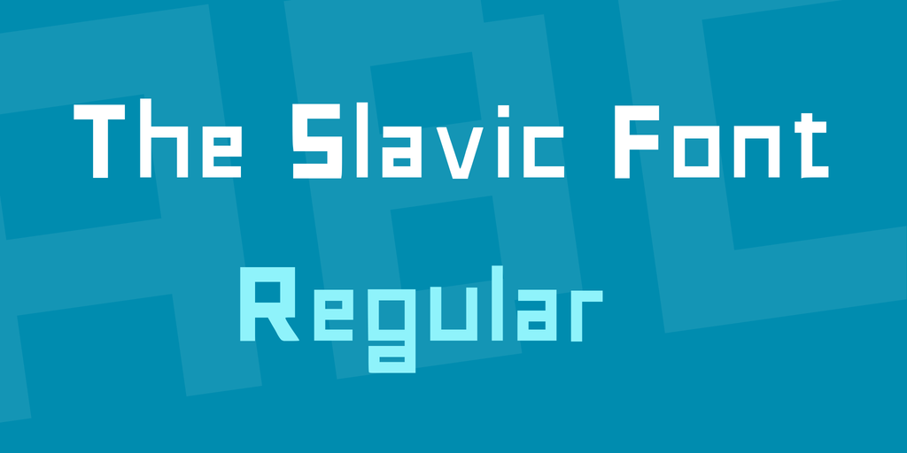 The Slavic Font