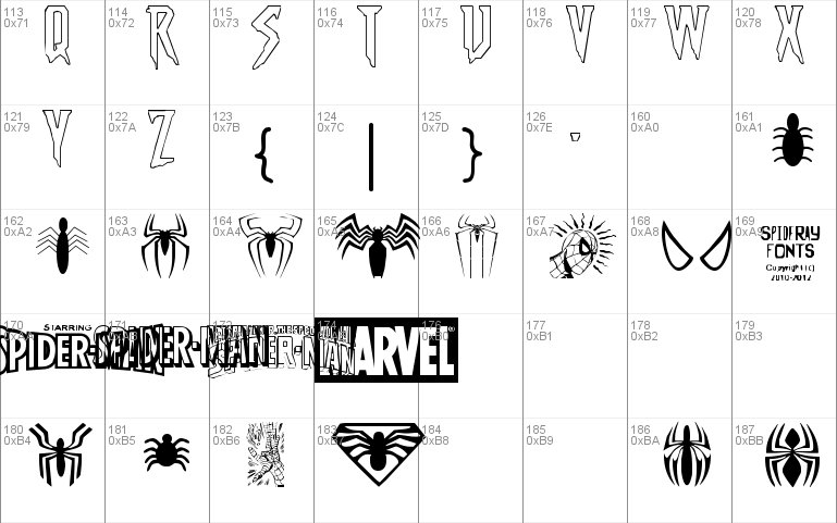 THE AMAZING SPIDER-MAN font - free for Personal