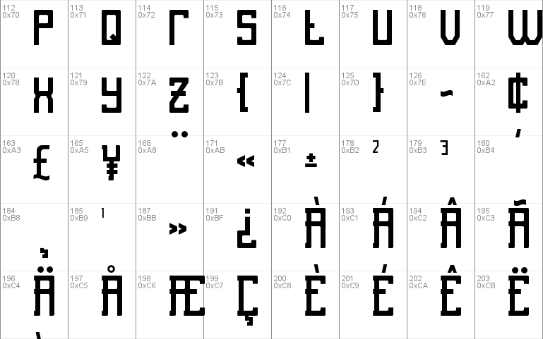 Unreal Windows font - free for Personal