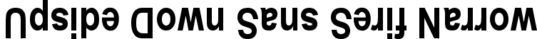 Upside Down Sans Serif Narrow