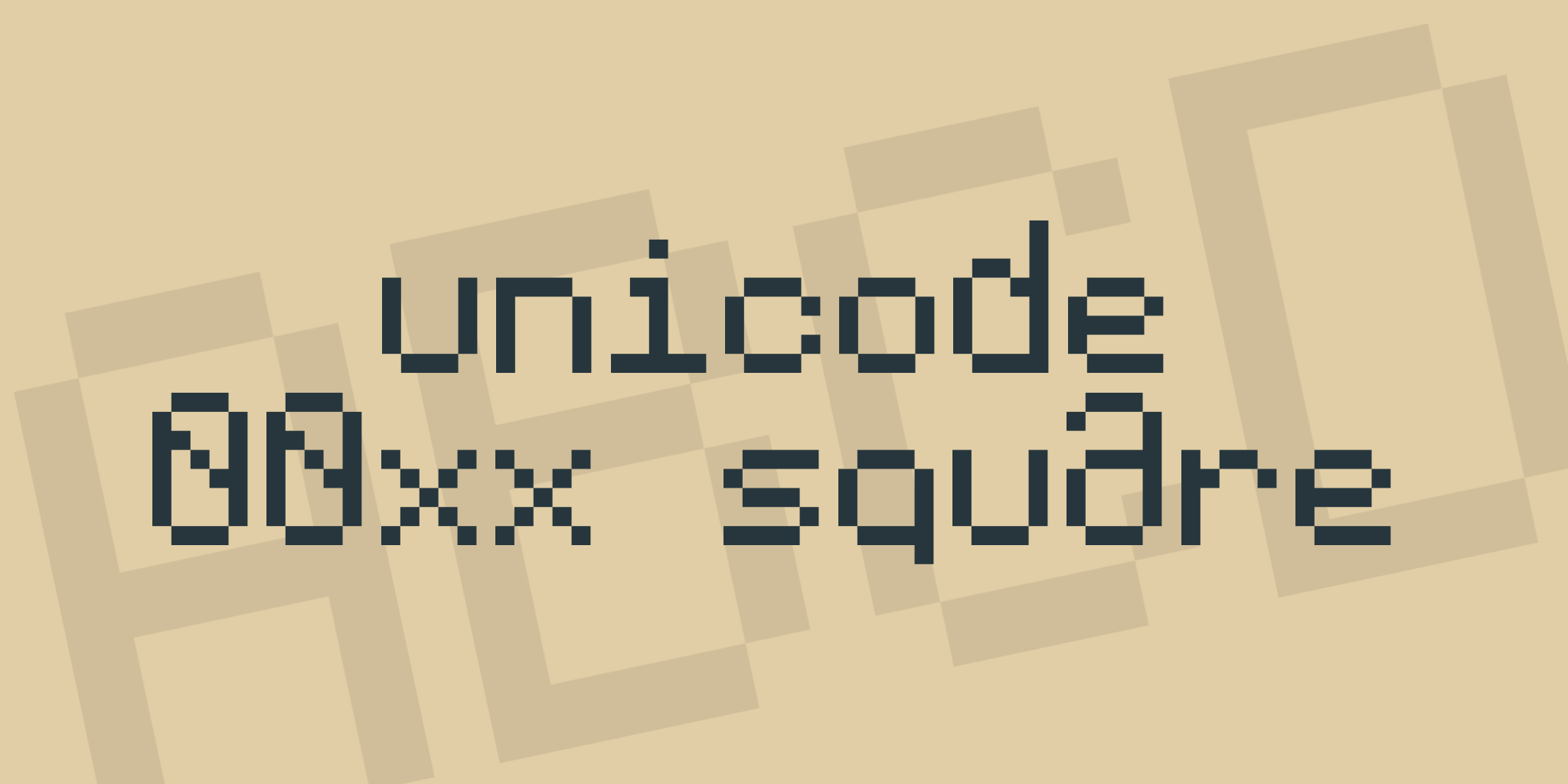 unicode 00xx square