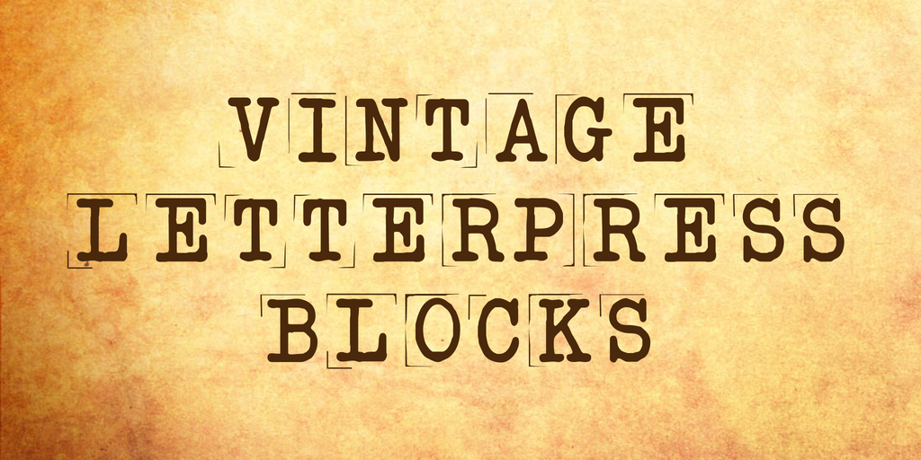 vintage letterpress blocks