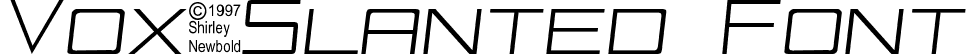 Vox-Slanted Font