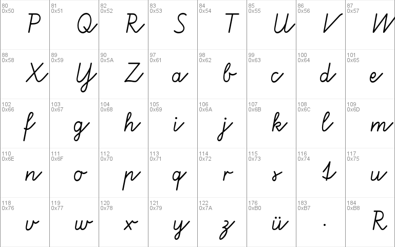 Vereinfachte Lateinische Ausgangsschrift BQ Windows font - free for ...
